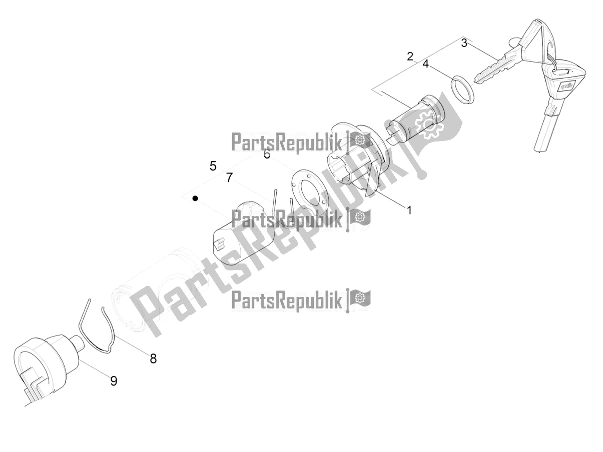 Tutte le parti per il Serrature del Piaggio Typhoon 50 2T 2021