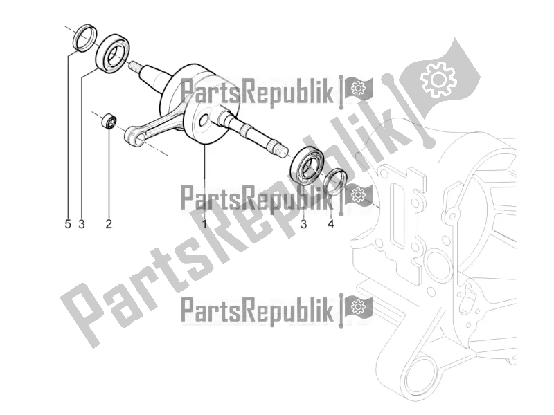 Toutes les pièces pour le Vilebrequin du Piaggio Typhoon 50 2T Lbmc 501 2016