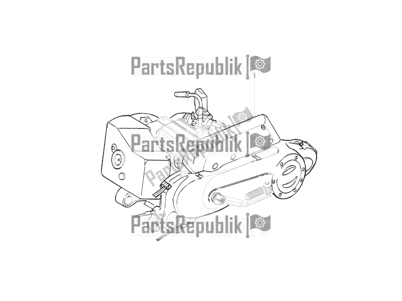 Toutes les pièces pour le Moteur, Assemblage du Piaggio Typhoon 50 2T Lbmc 501 2016