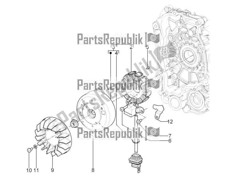 Toutes les pièces pour le Volant Magnéto du Piaggio Typhoon 50 2T Lbmc 501 2016