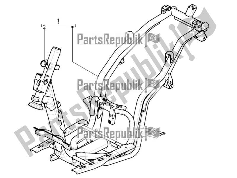 All parts for the Frame/bodywork of the Piaggio Typhoon 50 2T Lbmc 501 2016