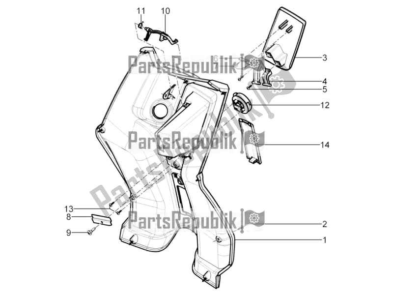 Toutes les pièces pour le Boîte à Gants Avant - Panneau De Protection Des Genoux du Piaggio Typhoon 50 2T Lbmc 501 2016