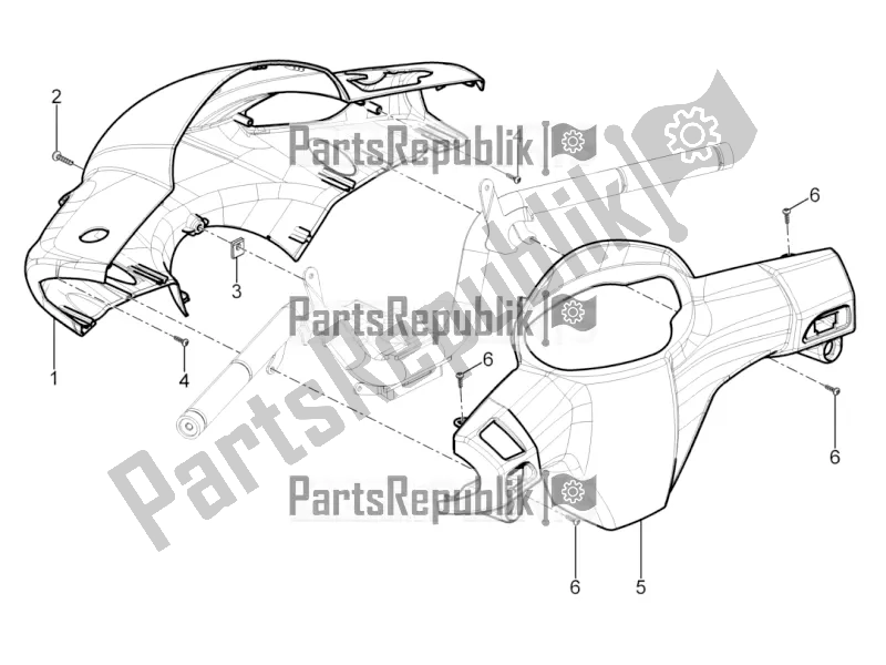 Toutes les pièces pour le Couvertures De Guidon du Piaggio Typhoon 50 2T Lbmc 501 2016