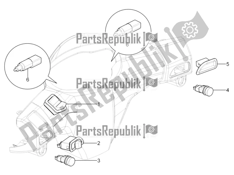 All parts for the Selectors - Switches - Buttons of the Piaggio Typhoon 50 2T Lbmc 501 2016