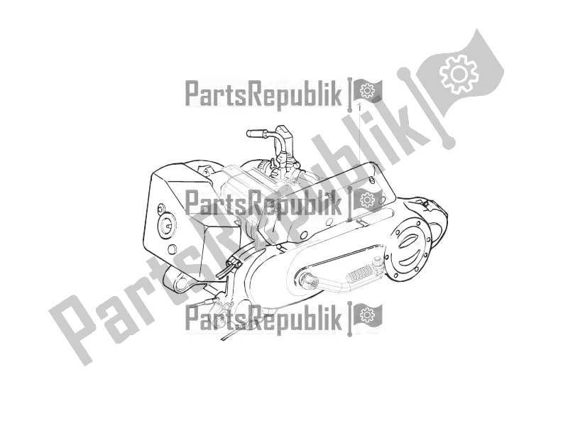All parts for the Engine, Assembly of the Piaggio Typhoon 50 2T Lbmc 501 2017