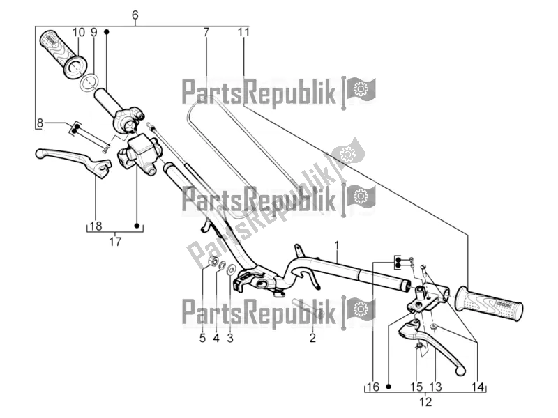 Toutes les pièces pour le Guidon - Master Cil. Du Piaggio Typhoon 50 2T Lbmc 501 2017