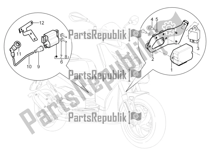 Toutes les pièces pour le Régulateurs De Tension - Unités De Commande électronique (ecu) - H. T. Bobine du Piaggio Typhoon 50 2T Lbmc 501 2017