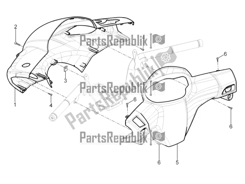 Toutes les pièces pour le Couvertures De Guidon du Piaggio Typhoon 50 4T 4V E2 USA, CA 2018