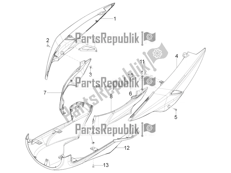 Todas las partes para Cubierta Lateral - Alerón de Piaggio Typhoon 50 4T 4V E2 USA, CA 2019