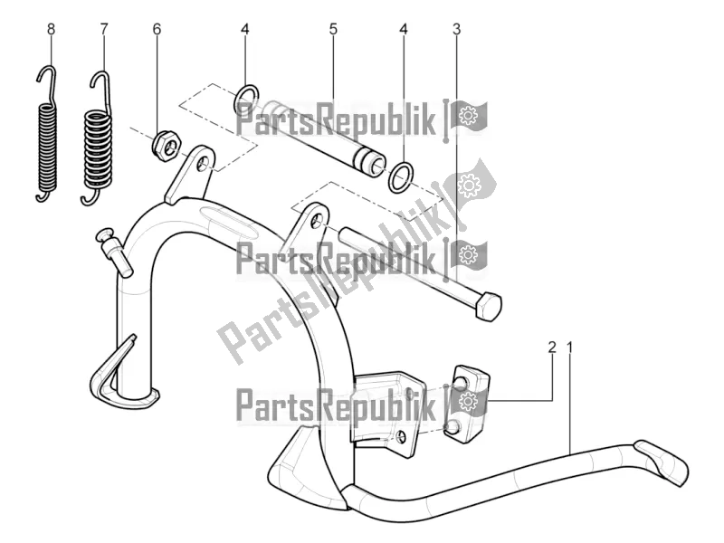 Toutes les pièces pour le Des Stands du Piaggio Typhoon 50 4T 4V E2 USA, CA 2019