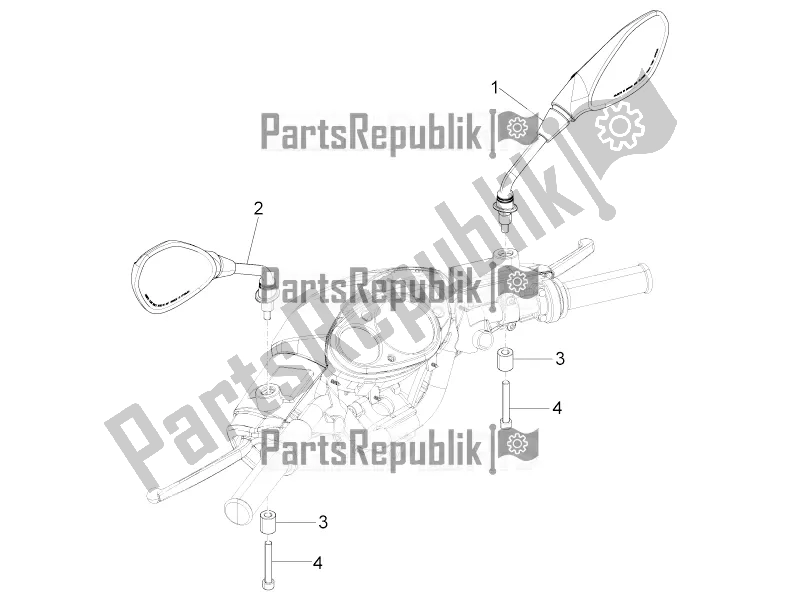 Toutes les pièces pour le Miroir (s) De Conduite du Piaggio Typhoon 50 4T 4V USA / CA 2020