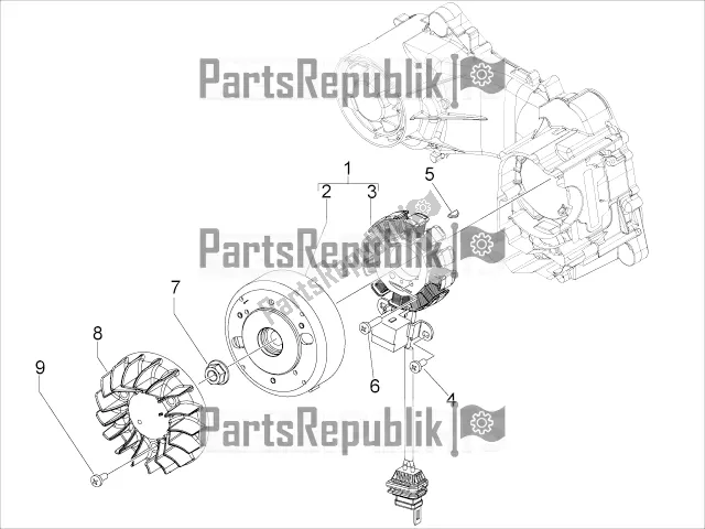 Toutes les pièces pour le Volant Magnéto du Piaggio Typhoon 50 4T 4V USA / CA 2020