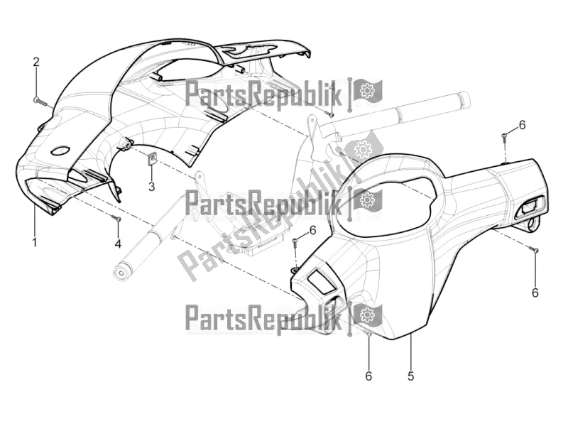 Toutes les pièces pour le Couvertures De Guidon du Piaggio Typhoon 50 4T 4V USA / CA 2020