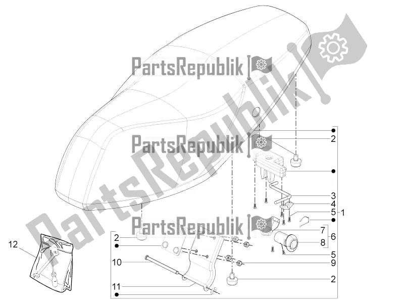 Todas las partes para Silla De Montar / Asientos de Piaggio Typhoon 50 4T 4V USA / CA 2020