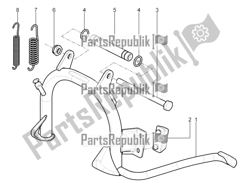 Toutes les pièces pour le Des Stands du Piaggio Typhoon 50 4T 4V USA / CA 2020