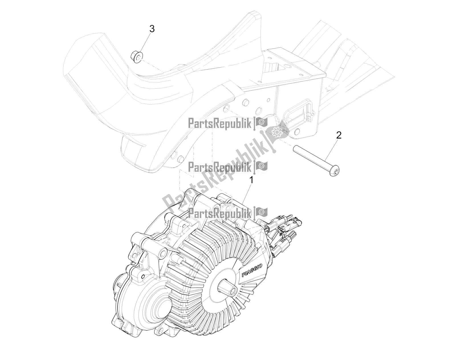 Wszystkie części do Silnik, Monta? Piaggio Wi-bike Enel 0 2016