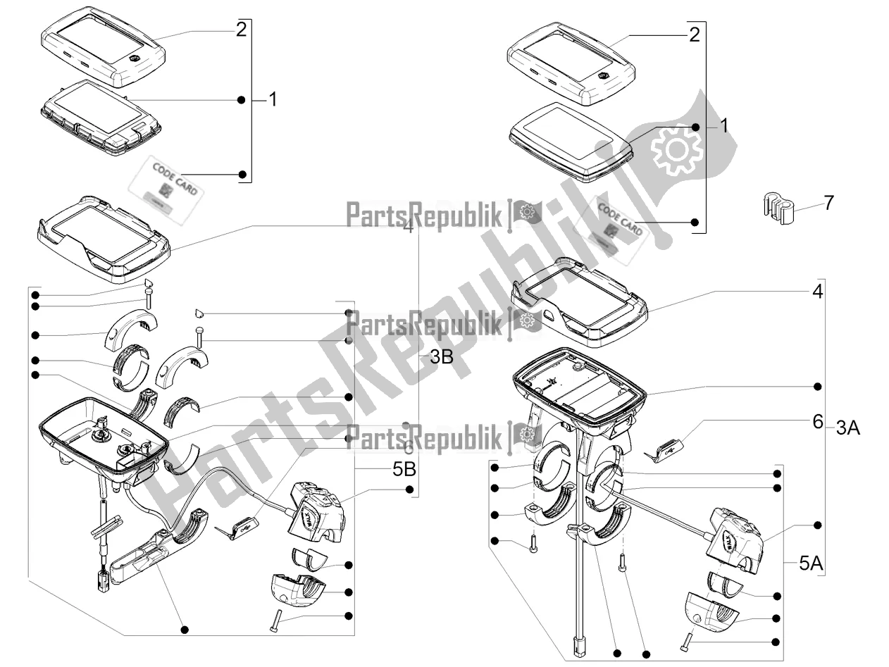 Todas as partes de Meter Combination do Piaggio Wi-bike Enel 0 2016