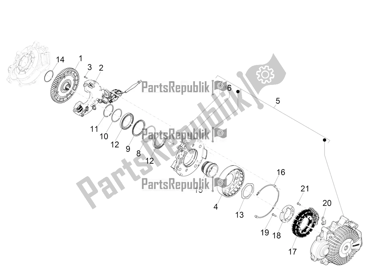 Todas las partes para Volante Magneto de Piaggio Wi-bike MAS Deore Active 0 2016