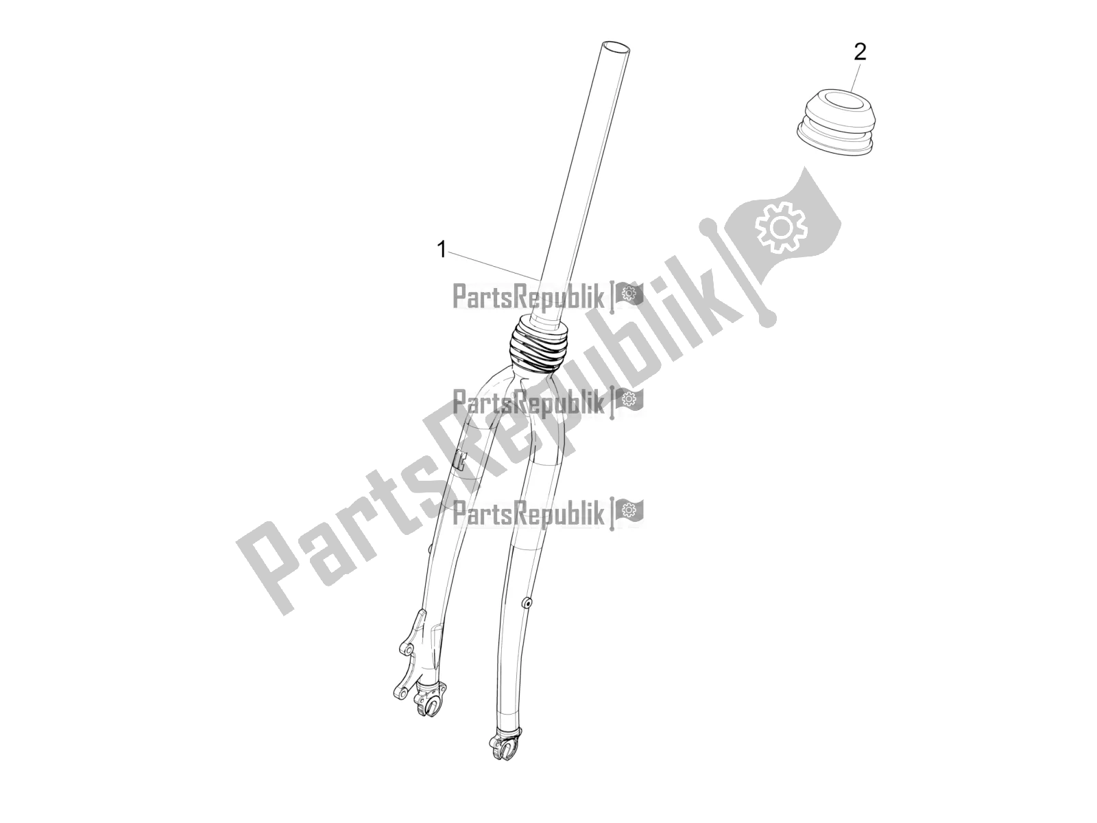 Toutes les pièces pour le Fourche / Tube De Direction - Palier De Direction du Piaggio Wi-bike MAS Deore Active 0 2016