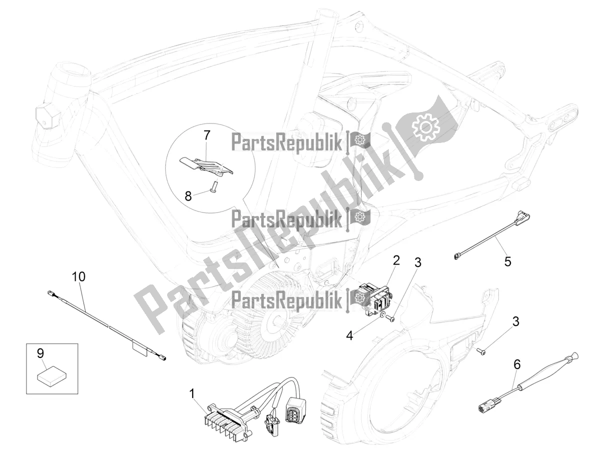 All parts for the Main Cable Harness of the Piaggio Wi-bike MAS Deore Active 0 2016