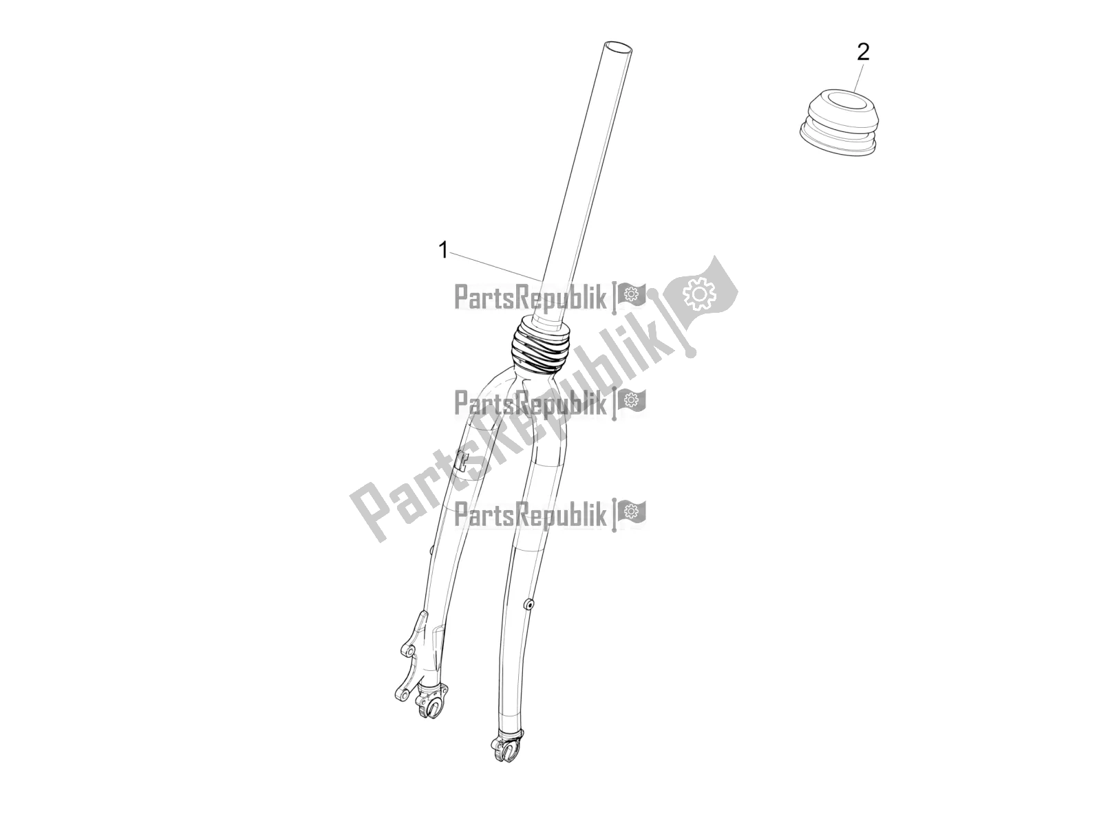 Tutte le parti per il Forcella / Tubo Sterzo - Unità Cuscinetto Sterzo del Piaggio Wi-bike MAS Deore Active 0 2017