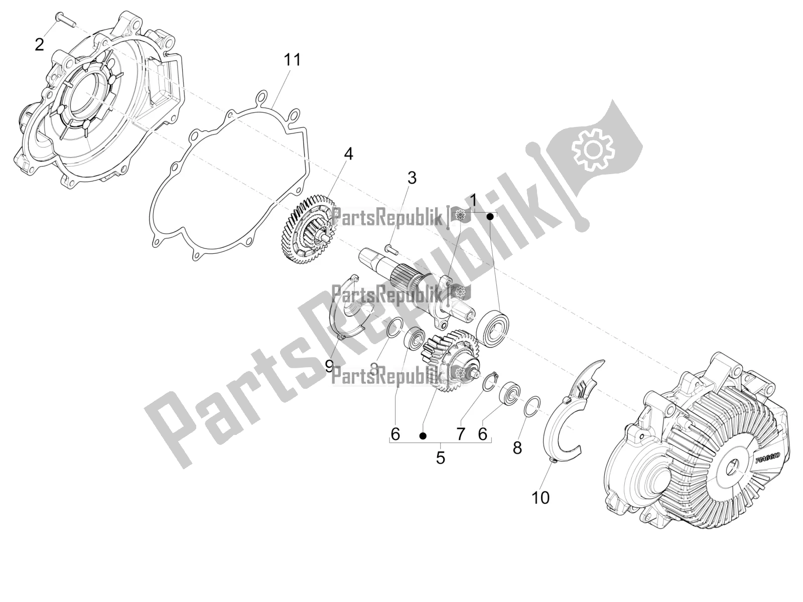 Todas las partes para Conjunto De Transmisión de Piaggio Wi-bike MAS Deore Active 0 2017