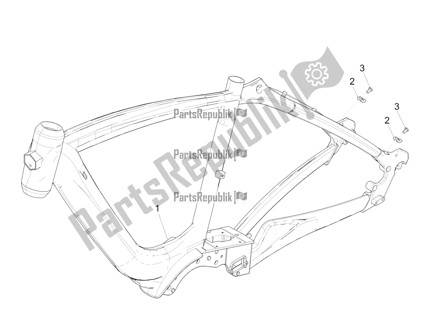 All parts for the Frame/bodywork of the Piaggio Wi-bike MAS Mech Active-Hsync Active+ 0 2017