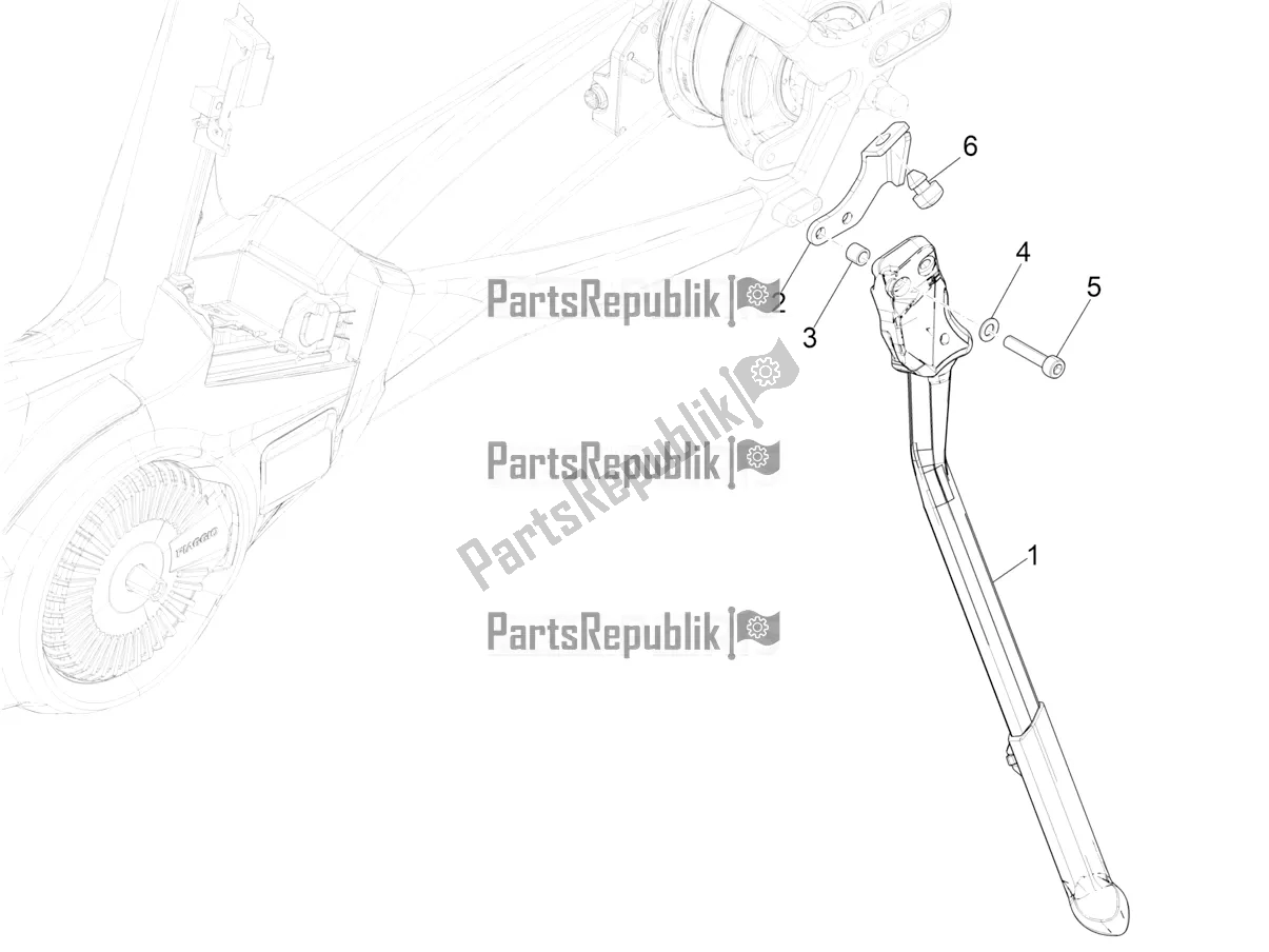 Todas as partes de Suporte / S do Piaggio Wi-bike MAS Mech Active-Hsync Active+ 0 2017