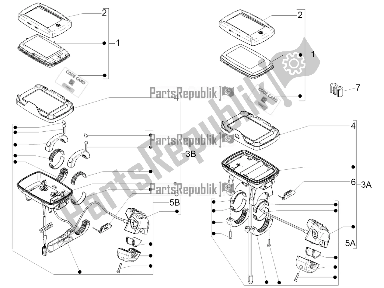 All parts for the Meter Combination of the Piaggio Wi-bike MAS Mech Active-Hsync Active+ 0 2018