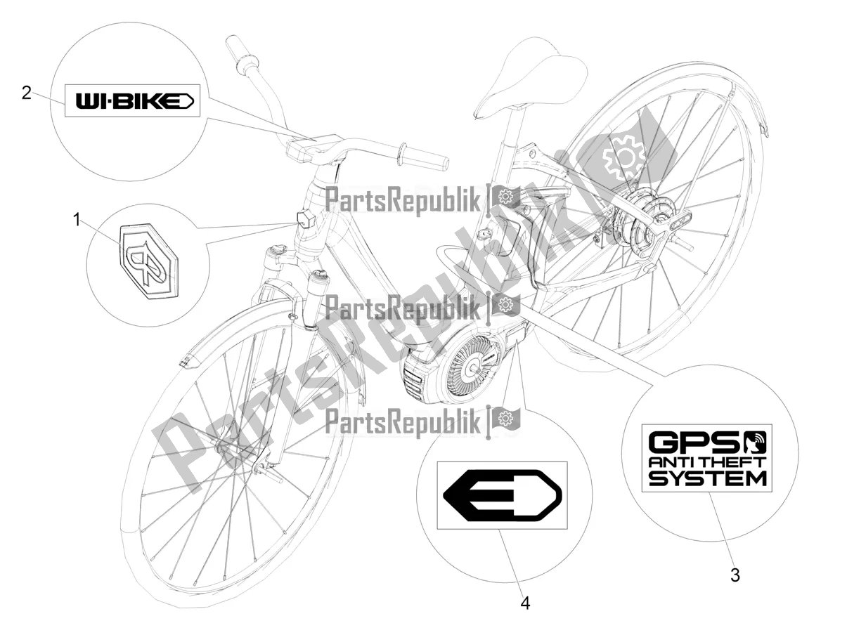 Wszystkie części do Talerze - Emblematy Piaggio Wi-bike MAS Mech Active-Hsync Active+ 0 2018