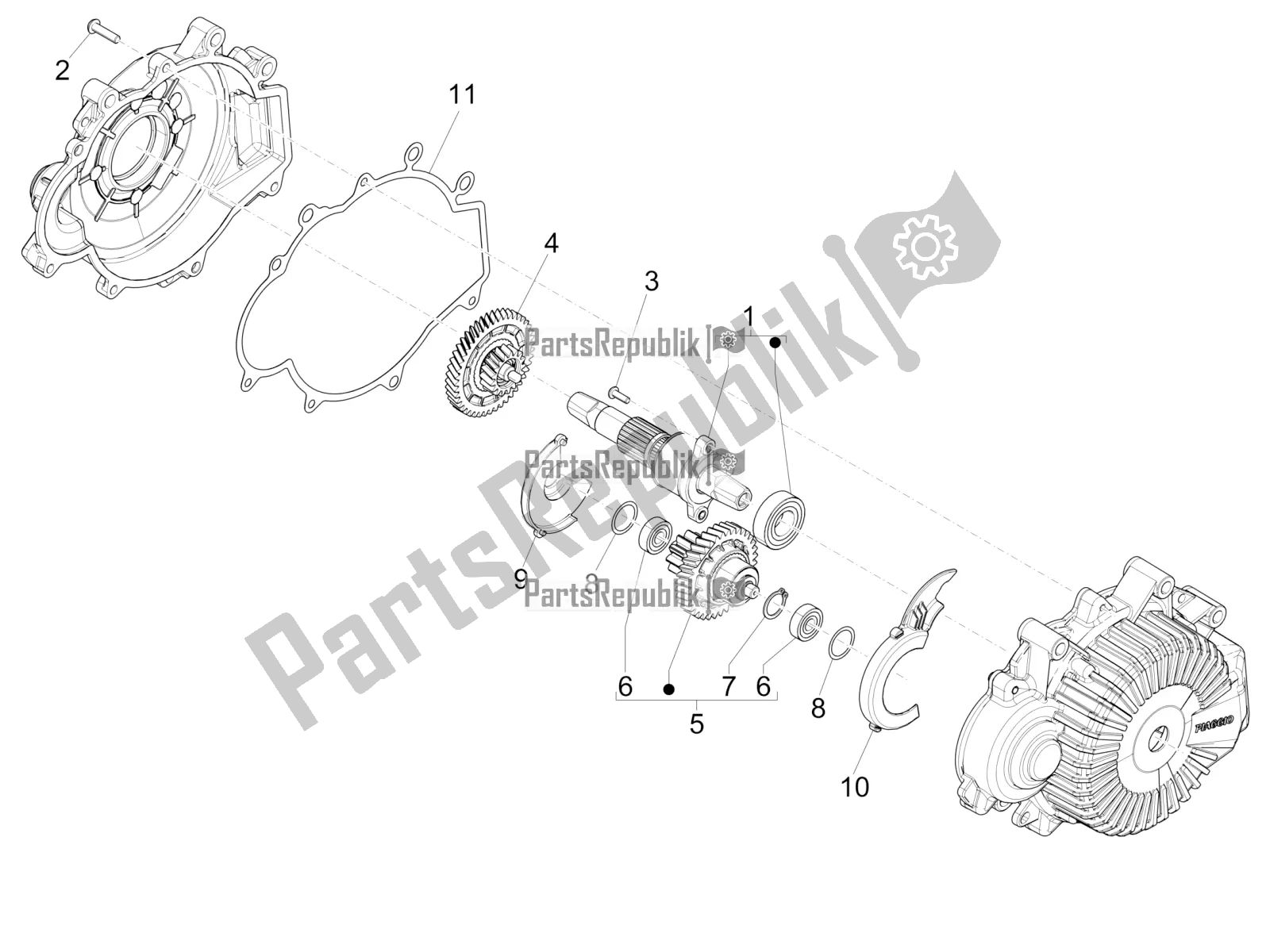 Todas as partes de Conjunto De Transmissão do Piaggio Wi-bike MAS Mech Active-Hsync Active+ 0 2018