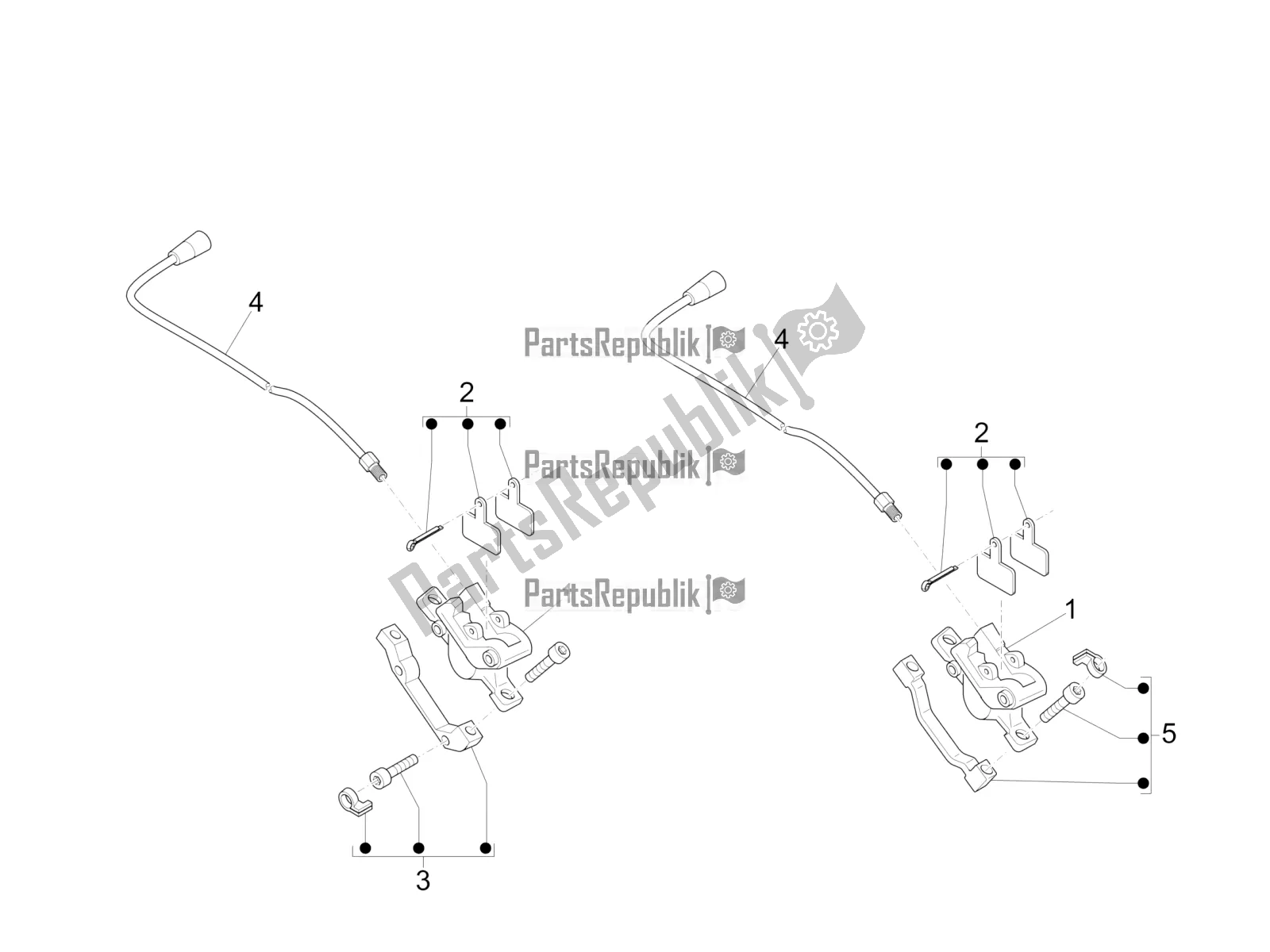 Toutes les pièces pour le Tuyaux De Freins - étriers du Piaggio Wi-bike UNI Deore Comfort 0 2016