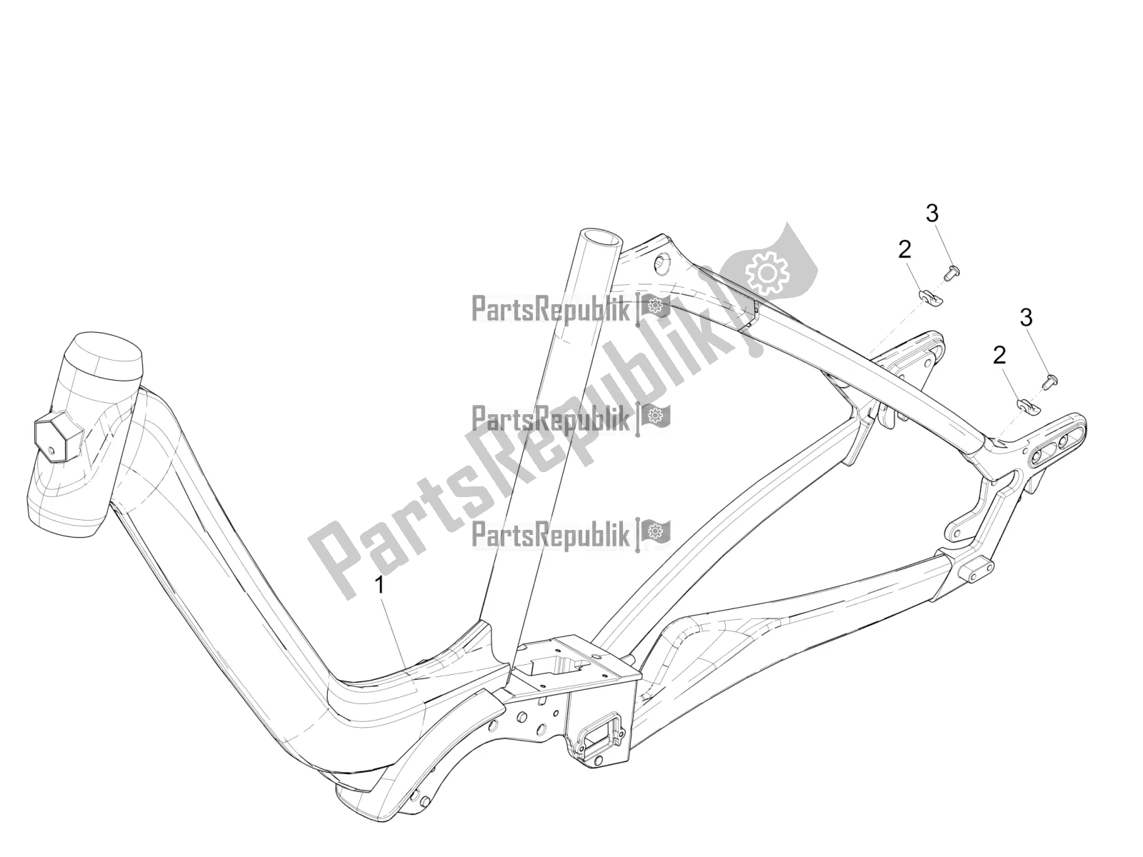 All parts for the Frame/bodywork of the Piaggio Wi-bike UNI Deore Comfort 0 2016