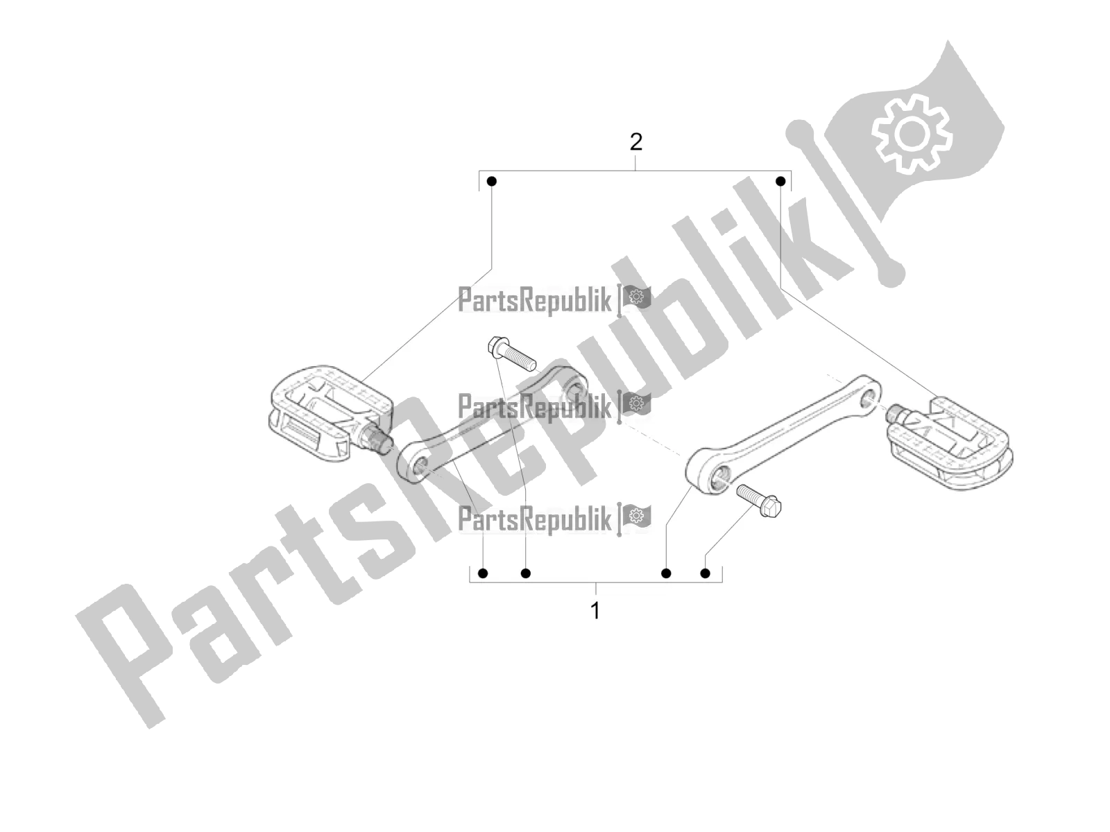 All parts for the Control Pedals - Levers of the Piaggio Wi-bike UNI Deore Comfort 0 2017