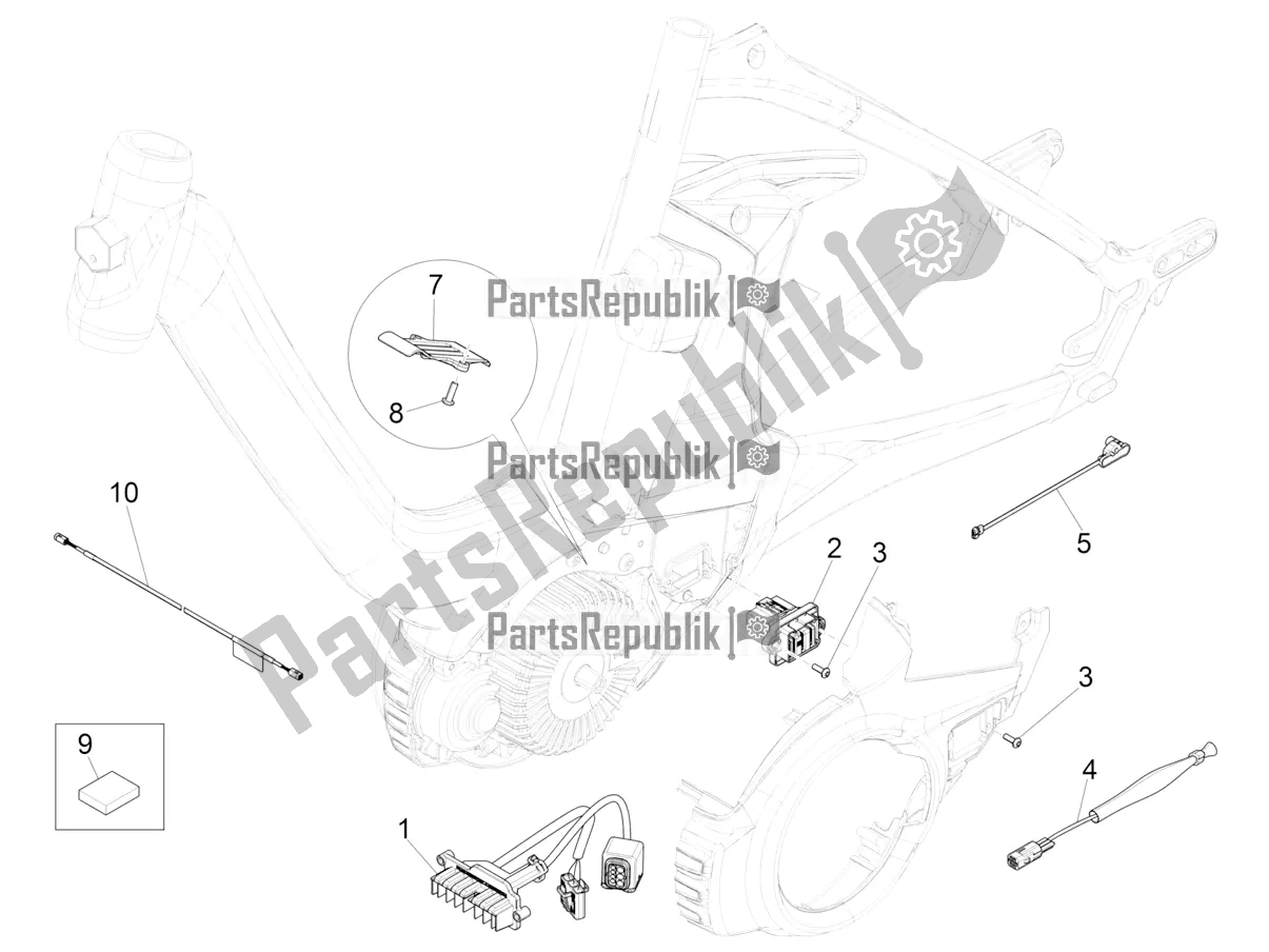 Todas as partes de Chicote De Cabos Principal do Piaggio Wi-bike UNI Deore Comfort 0 2017