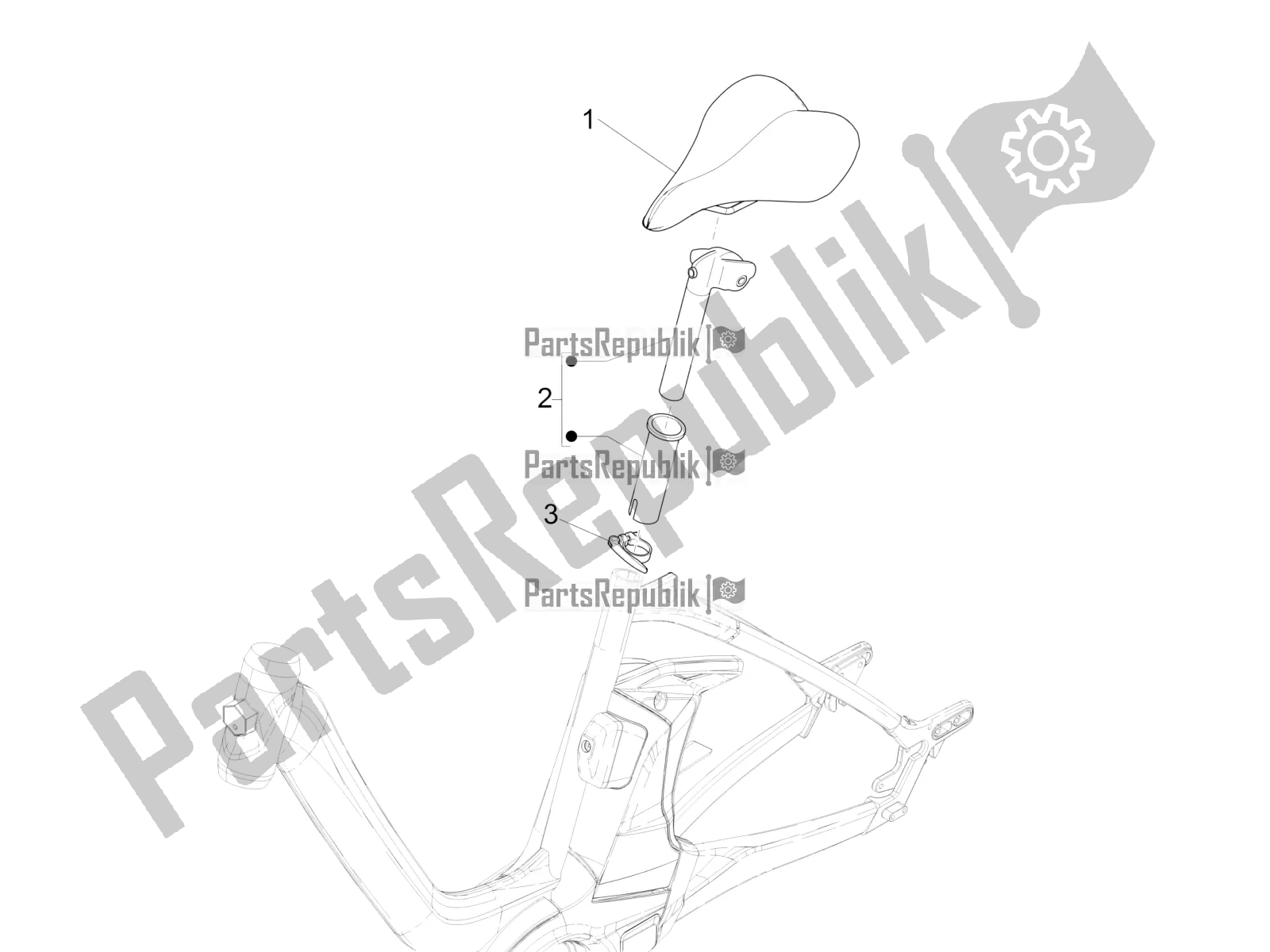 Tutte le parti per il Sella / Sedili del Piaggio Wi-bike UNI Deore Comfort 0 2018