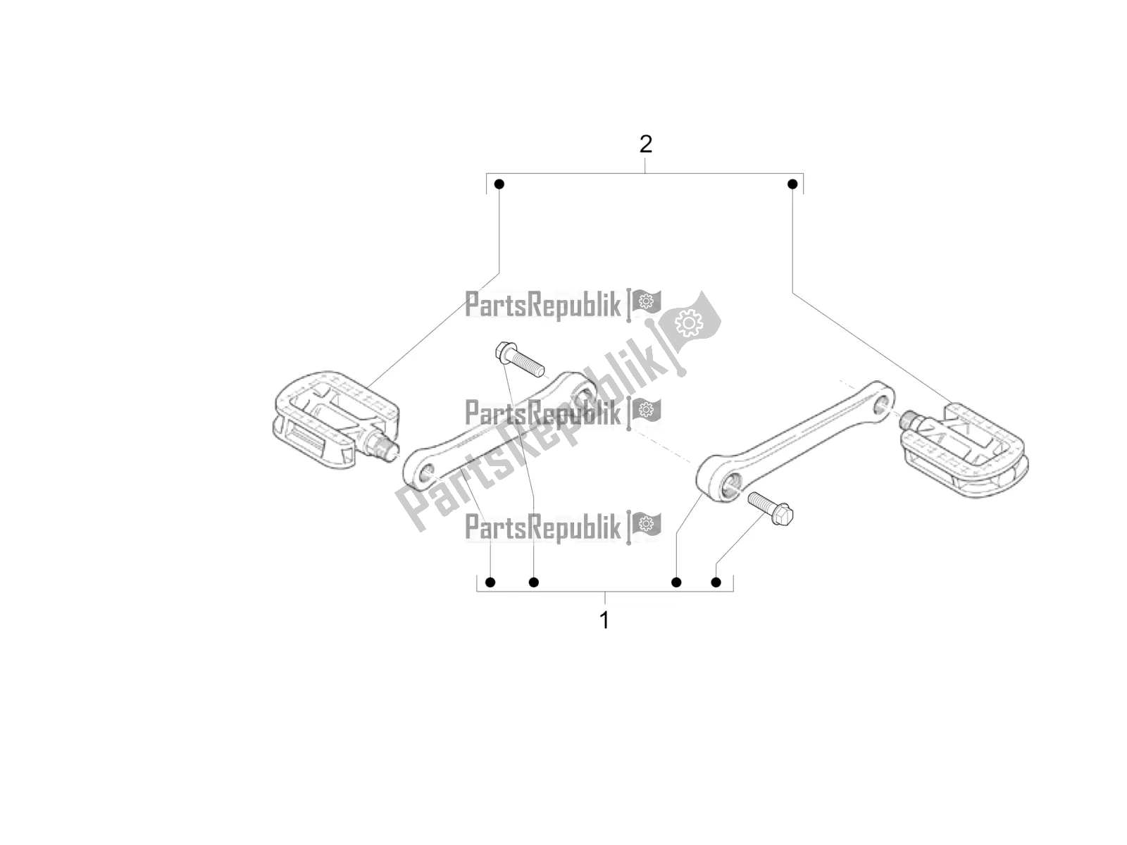 Toutes les pièces pour le Pédales De Commande - Leviers du Piaggio Wi-bike UNI Mech Comfort 0 2017