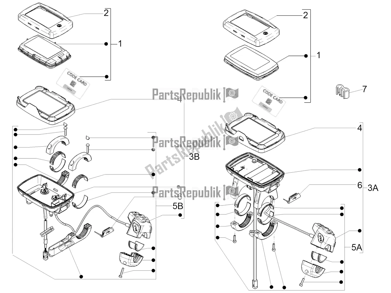 All parts for the Meter Combination of the Piaggio Wi-bike UNI Mech Comfort 0 2017