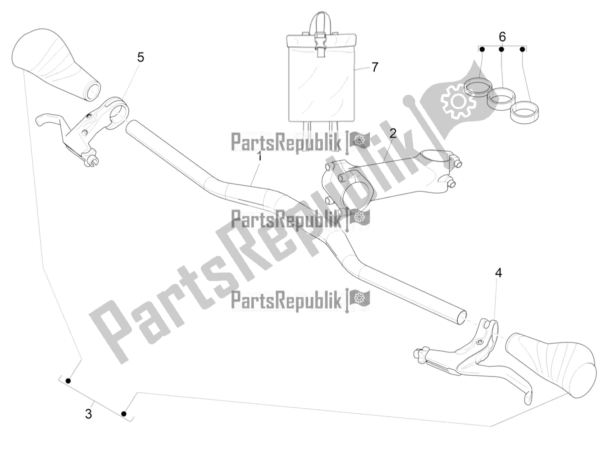 Todas las partes para Manillar - Master Cil. De Piaggio Wi-bike UNI Mech Comfort 0 2018