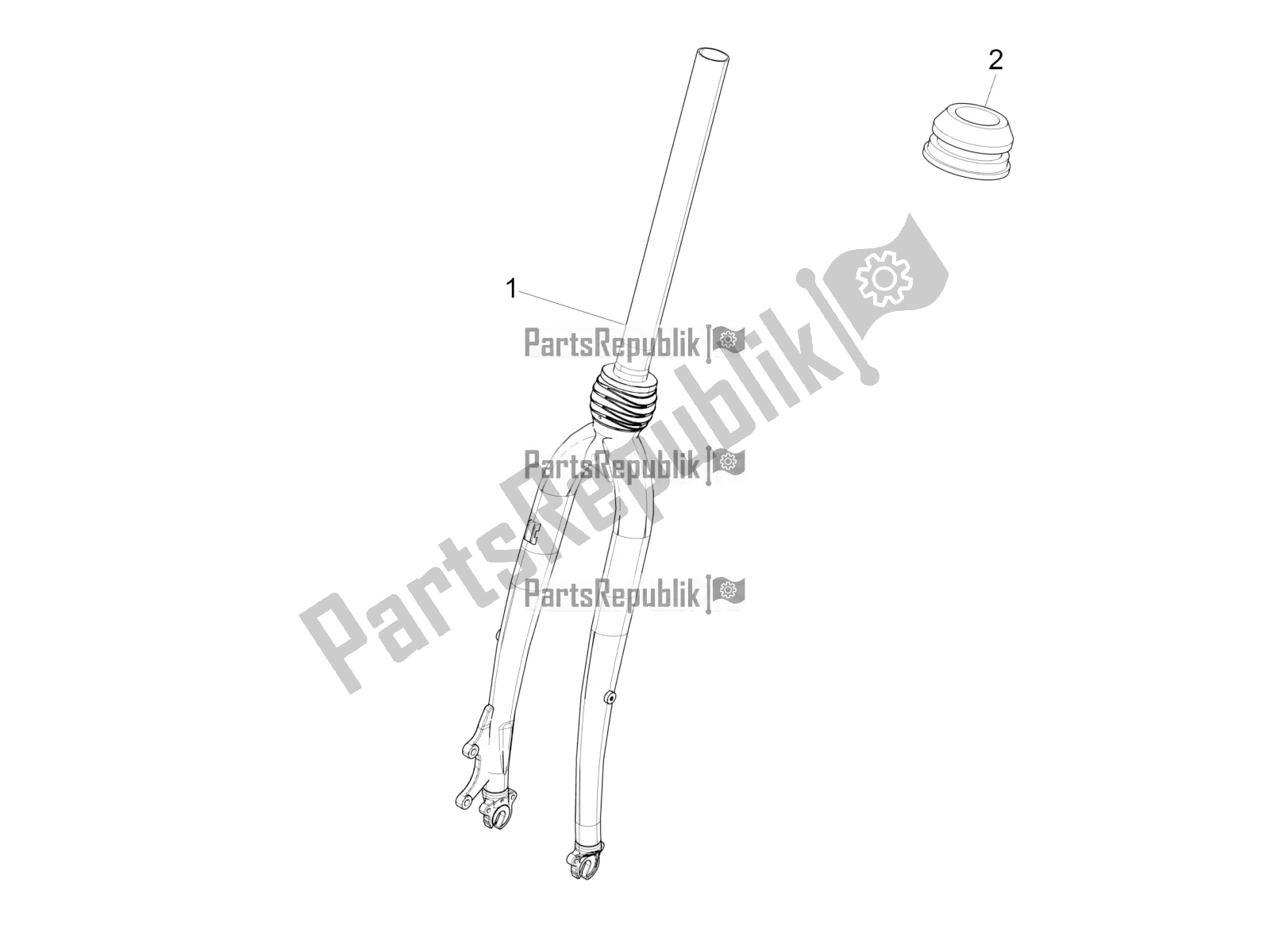 Tutte le parti per il Forcella / Tubo Sterzo - Unità Cuscinetto Sterzo del Piaggio Wi-bike UNI Mech Comfort USA 0 2017