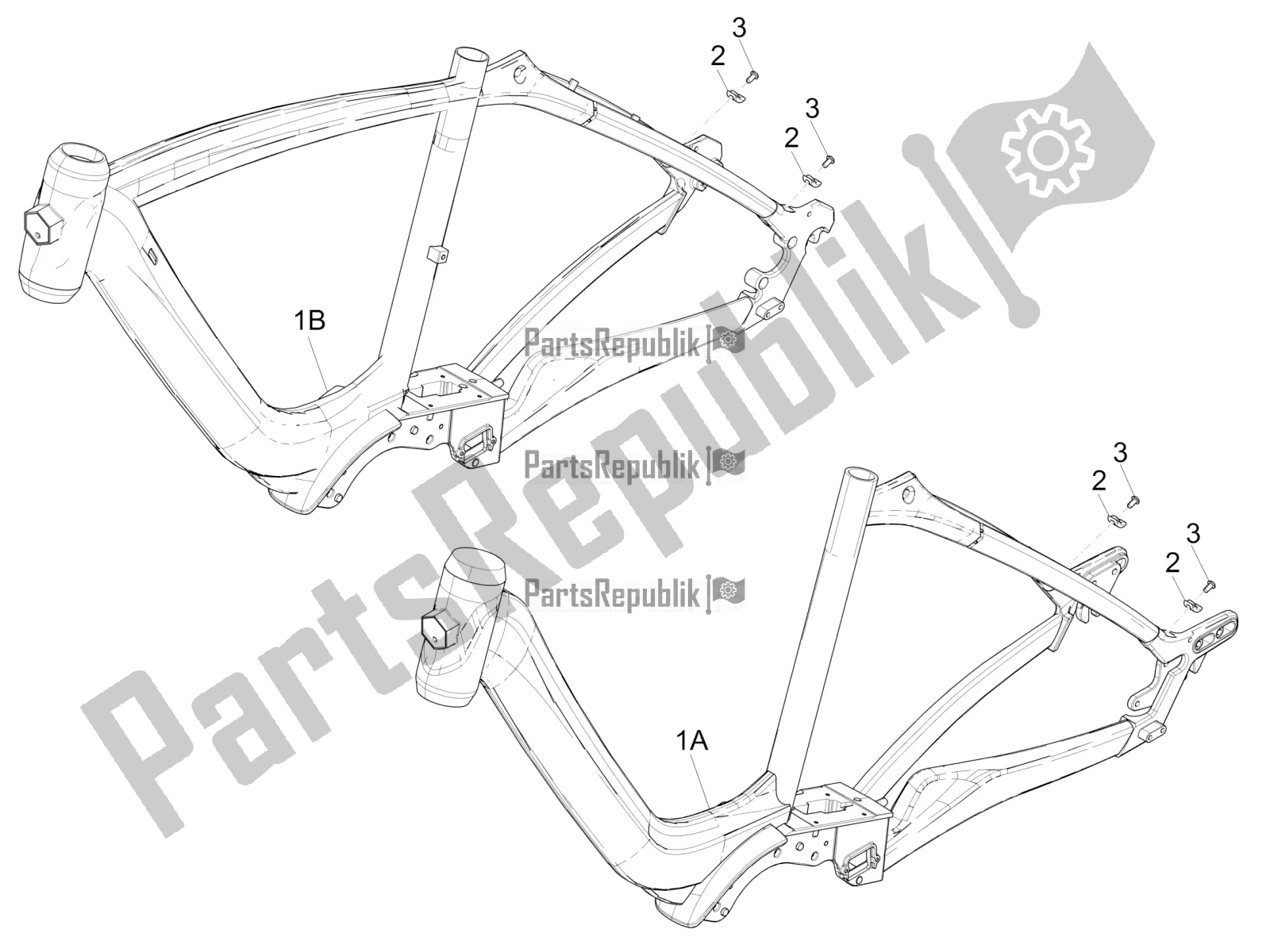 Wszystkie części do Rama / Nadwozie Piaggio Wi-bike UNI Mech Comfort USA 0 2017