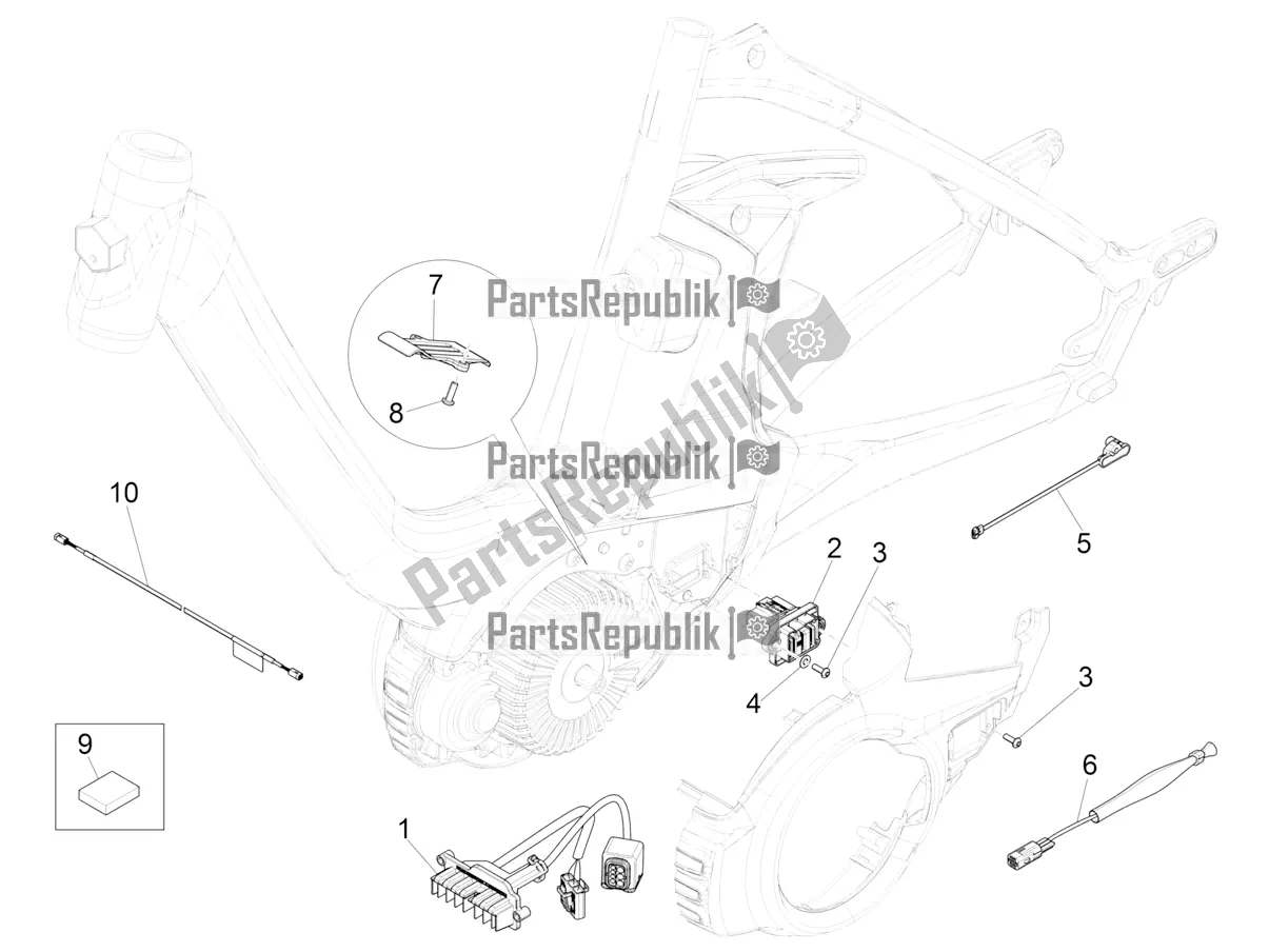 Tutte le parti per il Cablaggio Principale del Piaggio Wi-bike UNI Mech Comfort USA 0 2017