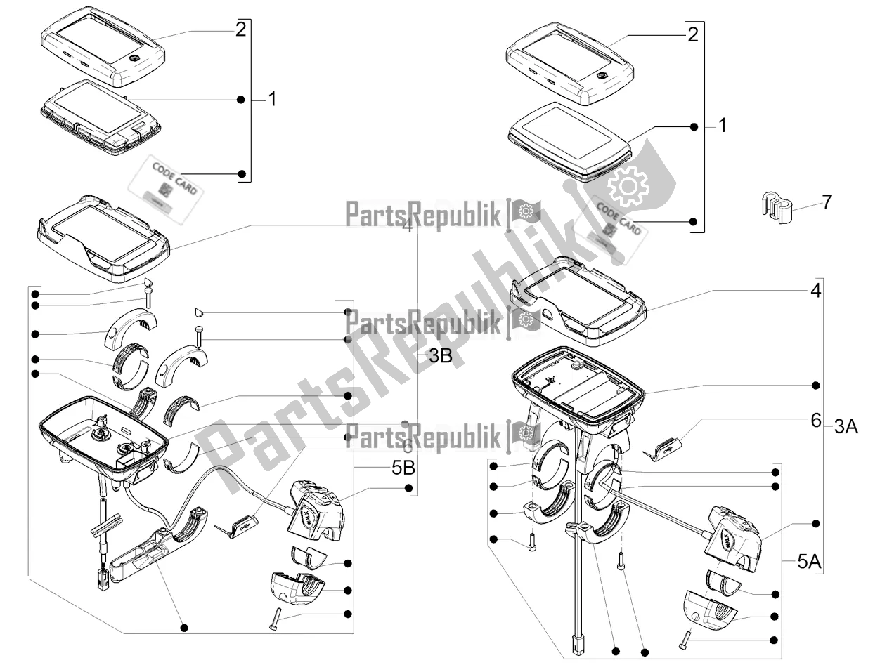 Alle onderdelen voor de Meter Combination van de Piaggio Wi-bike UNI Mech Comfort USA 0 2017