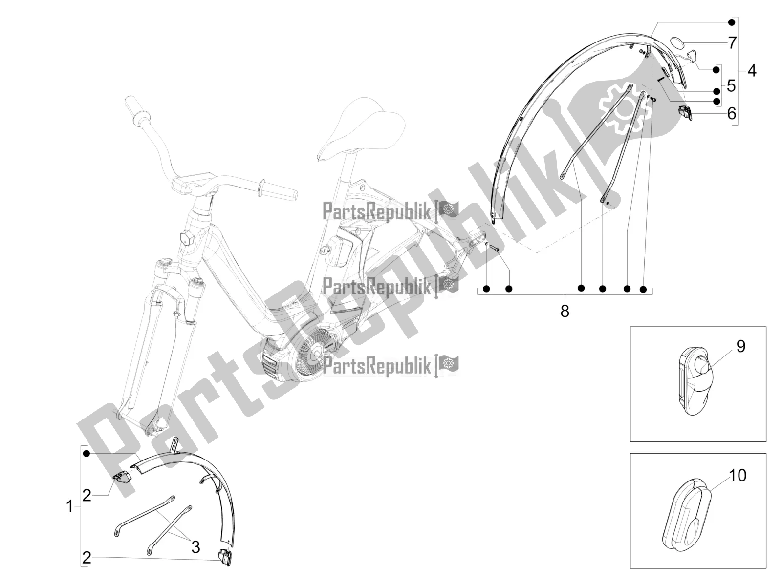 Wszystkie części do B? Otnik Piaggio Wi-bike UNI Mech Comfort USA 0 2017