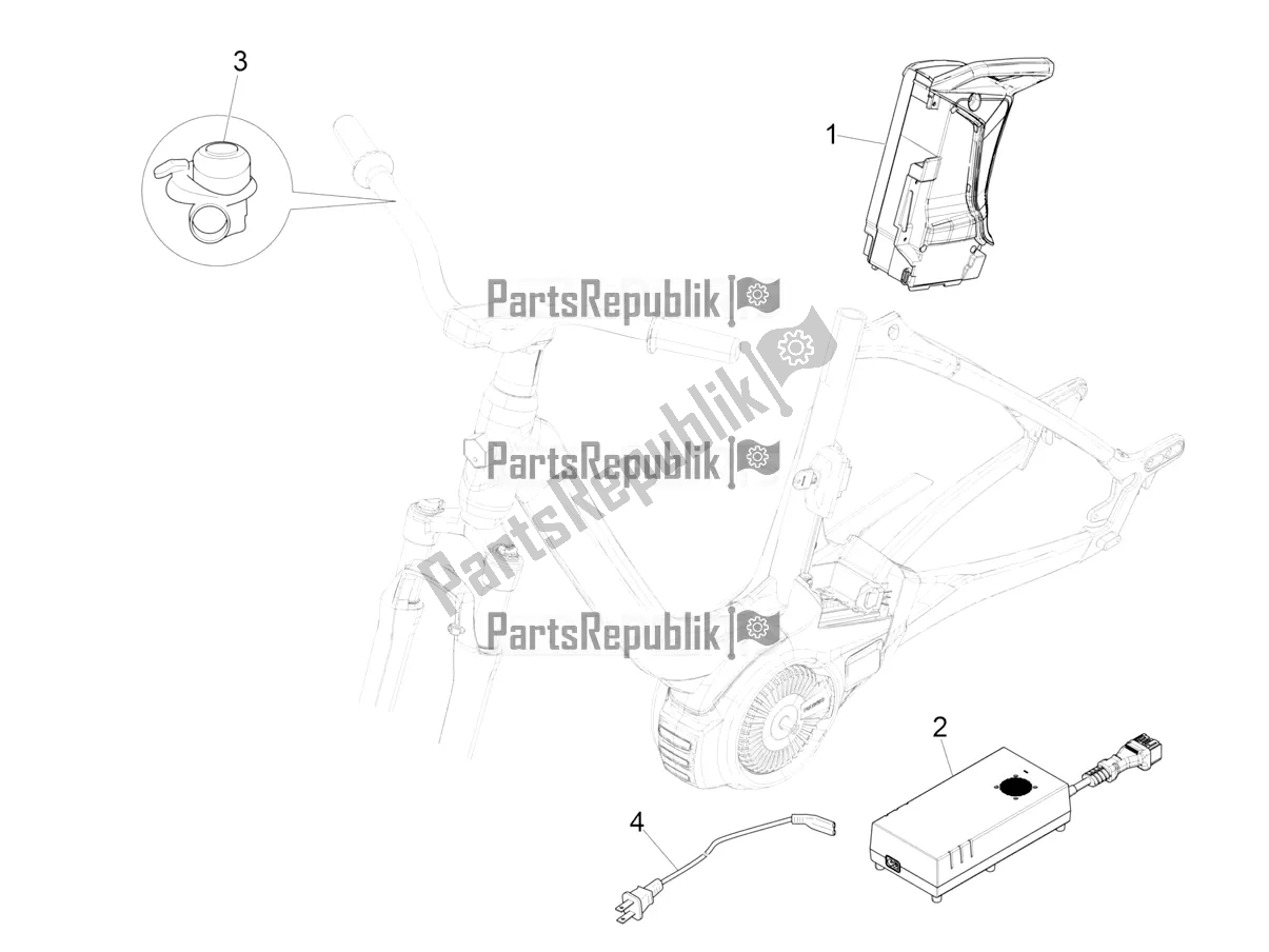 Alle onderdelen voor de Afstandsbedieningen - Batterij - Claxon van de Piaggio Wi-bike UNI Mech Comfort USA 0 2017