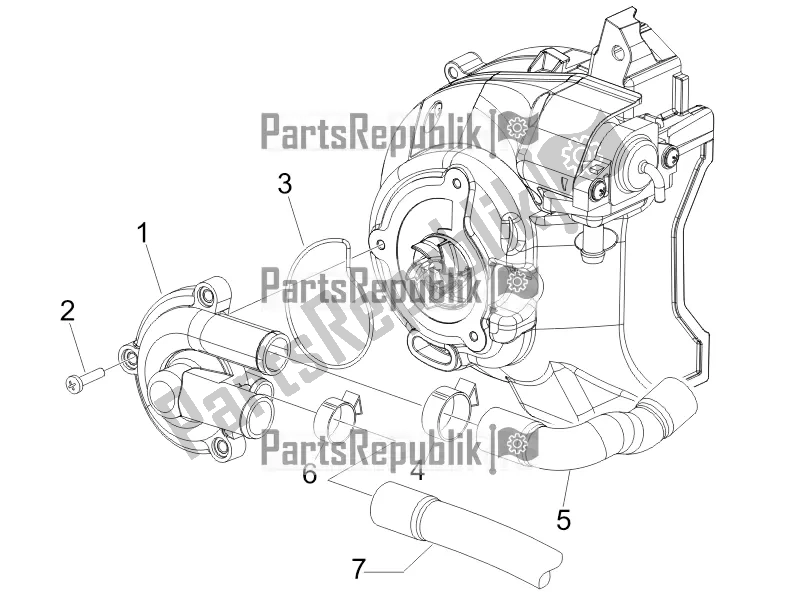 Toutes les pièces pour le Pompe De Refroidissement du Piaggio X EVO 125 2016