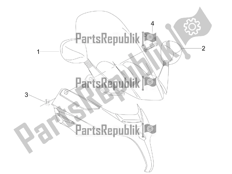 Todas las partes para Espejo / S De Conducción de Piaggio X EVO 125 2016