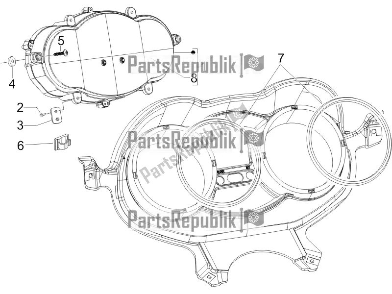 Toutes les pièces pour le Combinaison De Compteurs - Cruscotto du Piaggio X EVO 125 2016