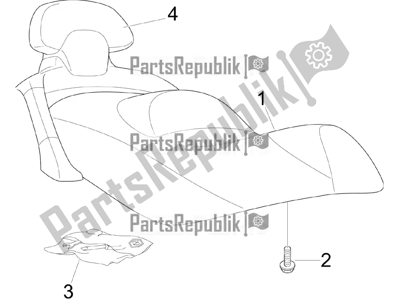 Toutes les pièces pour le Selle / Sièges du Piaggio X EVO 125 2016