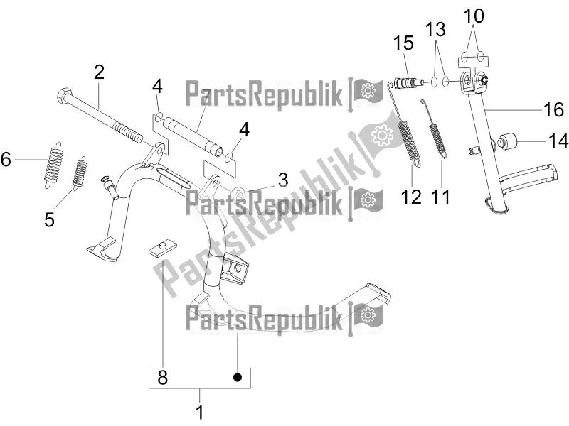 Toutes les pièces pour le Des Stands du Piaggio X EVO 125 2016